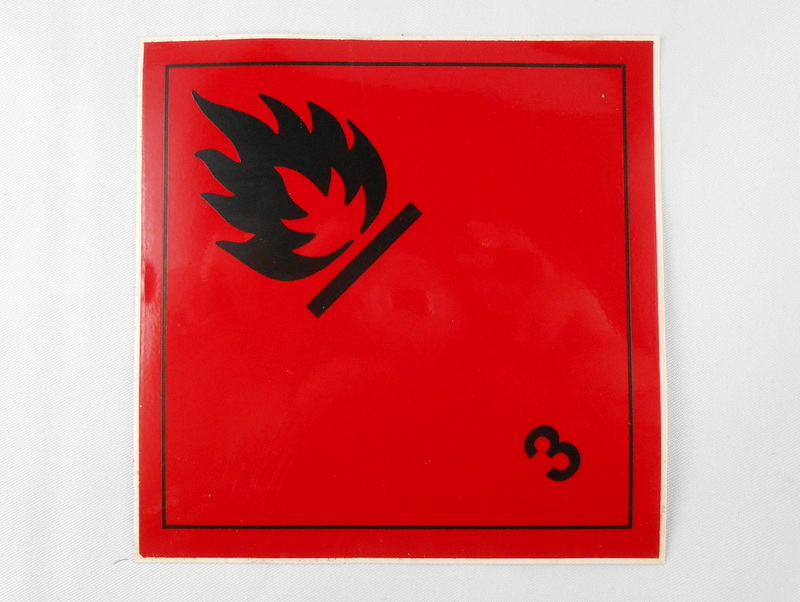 Flammkleber Gefahrenzettel Nr. 3 (100 x 100 mm)