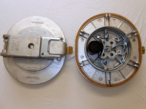 Domdeckel Alu oval komplett